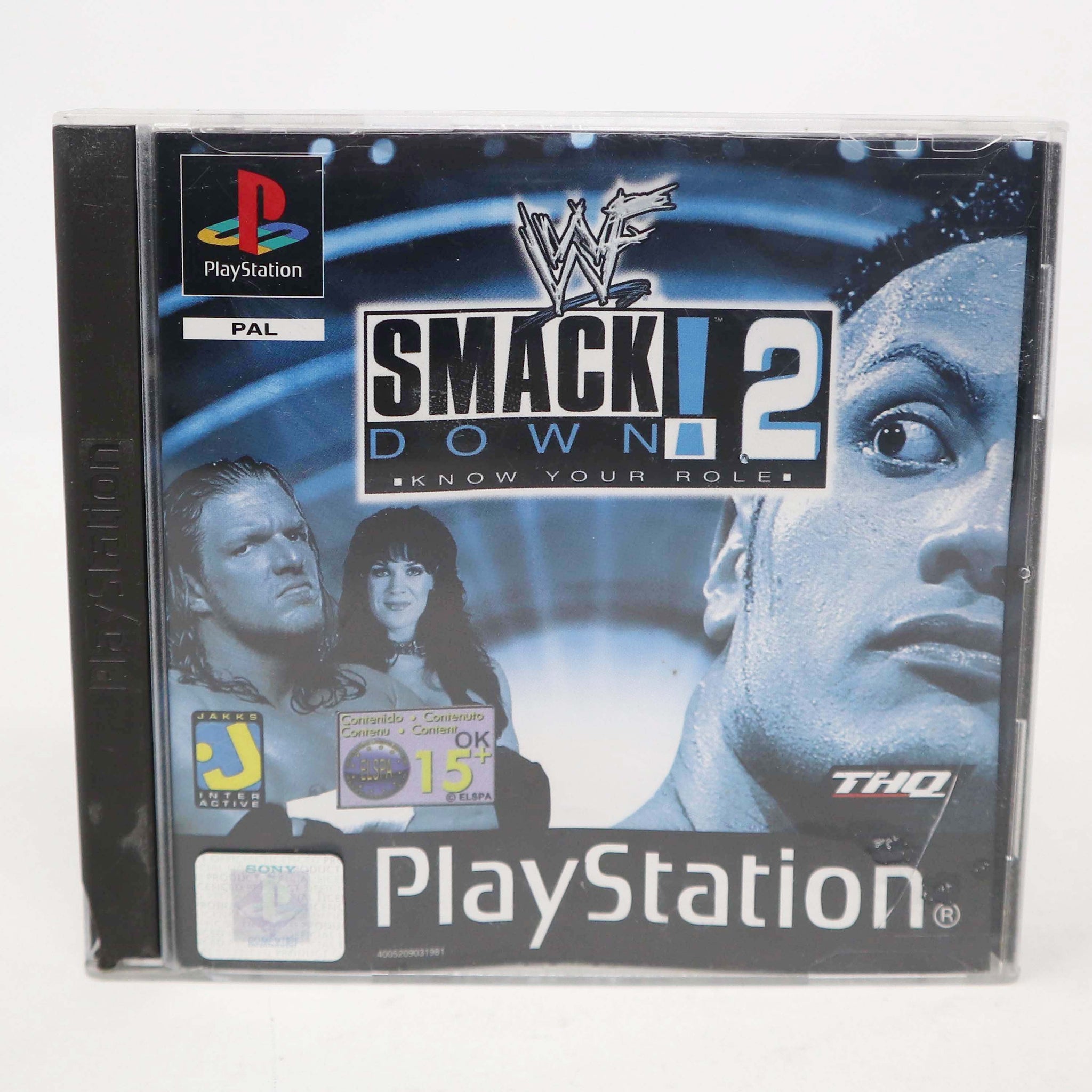 Vintage 2000 Playstation 1 PS1 Smackdown! 2 Video Game Pal 1-2 Players Wrestling WWF