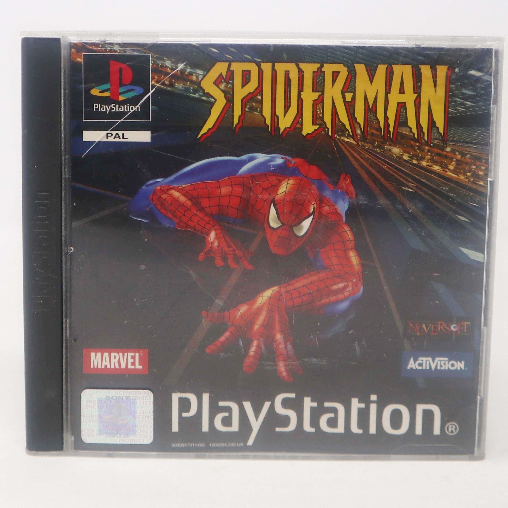 Vintage 2000 Playstation 1 PS1 Marvel Spider-Man Spiderman Video Game Pal Version 1 Player