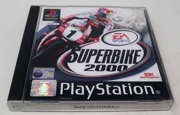 Vintage 1999 90s Playstation 1 PS1 Superbike 2000 Video Game Pal 1-2 Players Motorbike Motorcycle Racing