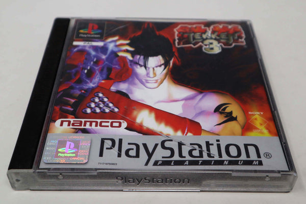 Vintage 1998 90s Playstation 1 PS1 Platinum Tekken 3 Video Game Pal 1-2 Players Fighting