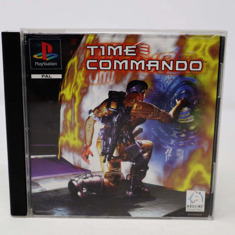 Vintage 1996 90s Playstation 1 PS1 Time Commando Video Game Pal Version 1 Player