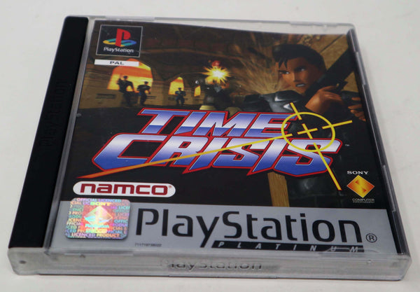 Vintage 1996 90s Playstation 1 PS1 Platinum Time Crisis Video Game Pal 1 Player Action