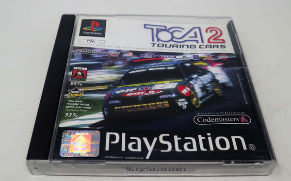 Vintage 1998 90s Playstation 1 PS1 TOCA 2 Touring Cars Video Game Pal 1-2 Players Car Racing