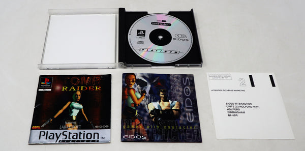Vintage 1996 90s Playstation 1 PS1 Platinum Tomb Raider Lara Croft Video Game Pal Version 1 Player Retro
