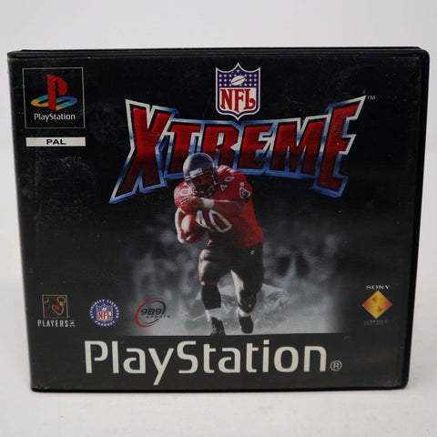 Vintage 1998 90s Playstation 1 PS1 NFL Xtreme Video Game Pal 1-2 Players Rare Rental Only Version