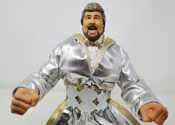 2005 JAKKS Pacific / Vivid Imaginations WWE World Wrestling Entertainment Ring Giants Classic Super Stars Ted Dibiase "Million Dollar Man" 14" Poseable Action Figure Boxed Rare Signed Autographed