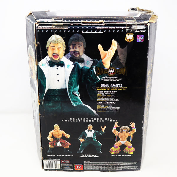 2005 JAKKS Pacific / Vivid Imaginations WWE World Wrestling Entertainment Ring Giants Classic Super Stars Ted Dibiase "Million Dollar Man" 14" Poseable Action Figure Boxed Rare Signed Autographed