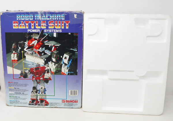 Vintage 1984 80s Bandai Gobots Robo Machine Battle Suit Power System 5 Transforming Action Figure Robot Boxed Rare Red Version Retro