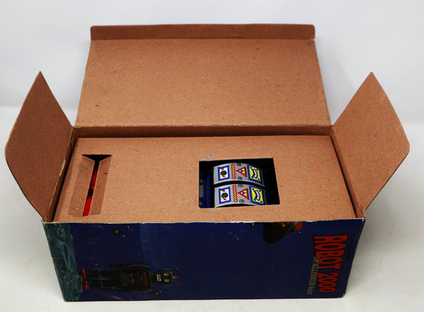 Vintage 1997 90s Schylling Robot 2000 The Millenium Robot 12" Shooting Walking Robot Toy Figure Boxed Rare Battery Operated Fully Working Retro
