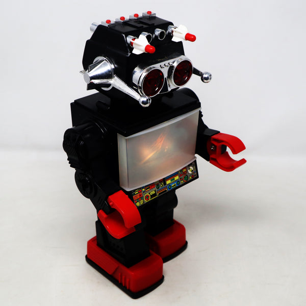 Vintage Saturn The 13" Giant Walking Robot Toy Figure Boxed Rare Battery Powered Light-Up Eyes (Walk-Stop-Walk Action Not Working)