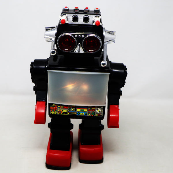 Vintage Saturn The 13" Giant Walking Robot Toy Figure Boxed Rare Battery Powered Light-Up Eyes (Walk-Stop-Walk Action Not Working)