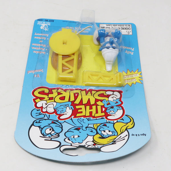 Vintage 1996 90s Toy Island Peyo The Smurfs Smurf Minimates Swimmer Diver Fully Poseable 2" Figure No. 13050 MOC Carded Retro