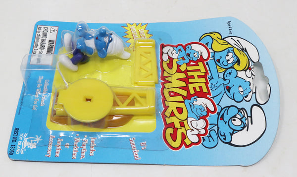 Vintage 1996 90s Toy Island Peyo The Smurfs Smurf Minimates Swimmer Diver Fully Poseable 2" Figure No. 13050 MOC Carded Retro