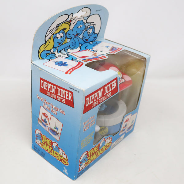 Vintage 1996 90s Ideal Toy Island Peyo The Smurfs Dippin' Diner / Fishin' Hole 2-in-1 Fun Playset Exclusive Greedy Figure MISB Boxed Sealed