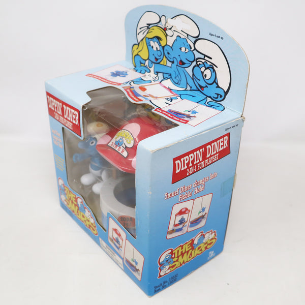 Vintage 1996 90s Ideal Toy Island Peyo The Smurfs Dippin' Diner / Fishin' Hole 2-in-1 Fun Playset Exclusive Greedy Figure MISB Boxed Sealed