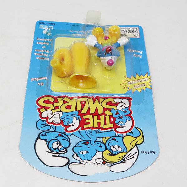 Vintage 1996 90s Toy Island Peyo The Smurfs Smurf Minimates Clown Fully Poseable 2" Figure No. 13000 MOC Carded Retro