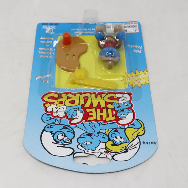 Vintage 1996 90s Toy Island Peyo The Smurfs Smurf Minimates Fully Poseable Cowboy Fully Poseable 2" Figure No. 13050 MOC Carded Retro