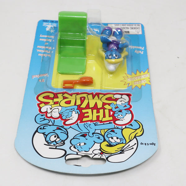 Vintage 1996 90s Toy Island Peyo The Smurfs Smurf Minimates Smurfette Fully Poseable 2" Figure No. 13050 MOC Carded Retro
