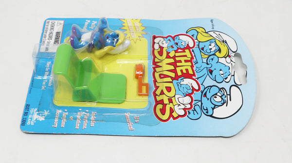 Vintage 1996 90s Toy Island Peyo The Smurfs Smurf Minimates Smurfette Fully Poseable 2" Figure No. 13050 MOC Carded Retro