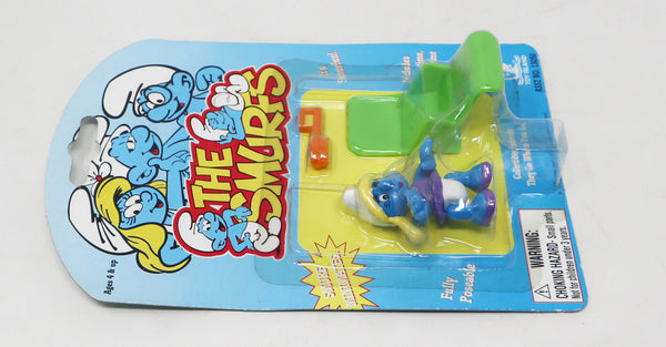 Vintage 1996 90s Toy Island Peyo The Smurfs Smurf Minimates Smurfette Fully Poseable 2" Figure No. 13050 MOC Carded Retro