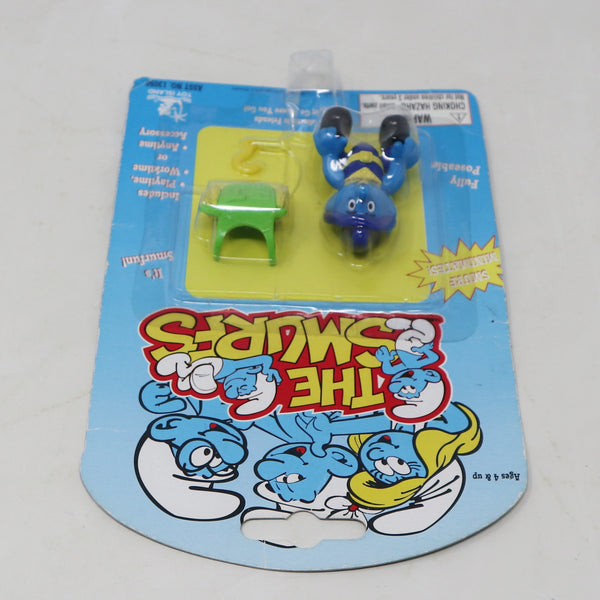 Vintage 1996 90s Toy Island Peyo The Smurfs Smurf Minimates Cowboy Fully Poseable 2" Figure No. 13050 MOC Carded Retro