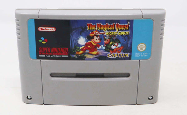 Vintage 1992 90s Super Nintendo Entertainment System SNES The Magical Quest Starring Mickey Mouse Cartridge Video Game Boxed Pal Version