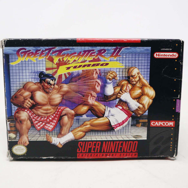 Vintage 1991 90s Super Nintendo Entertainment System SNES Street Fighter II 2 Turbo Video Game Boxed NTSC