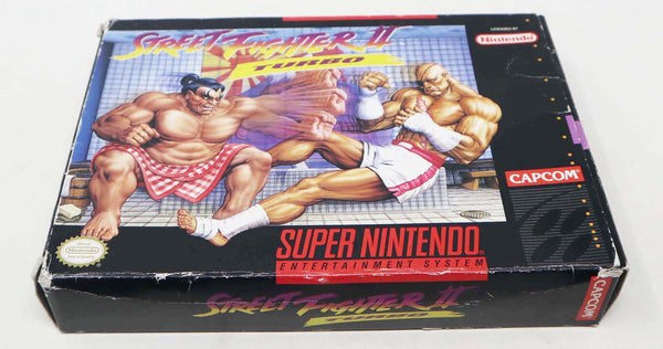 Vintage 1991 90s Super Nintendo Entertainment System SNES Street Fighter II 2 Turbo Video Game Boxed NTSC