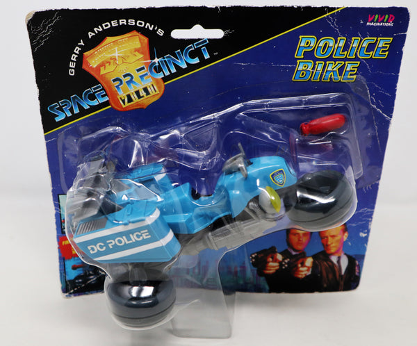 Vintage 1994 90s Vivid Imaginations Gerry Anderson's Space Precinct 2040 Police Bike Vehicle Carded MOC + Lieutenant Brogan Fully Poseable 12" Action Figure