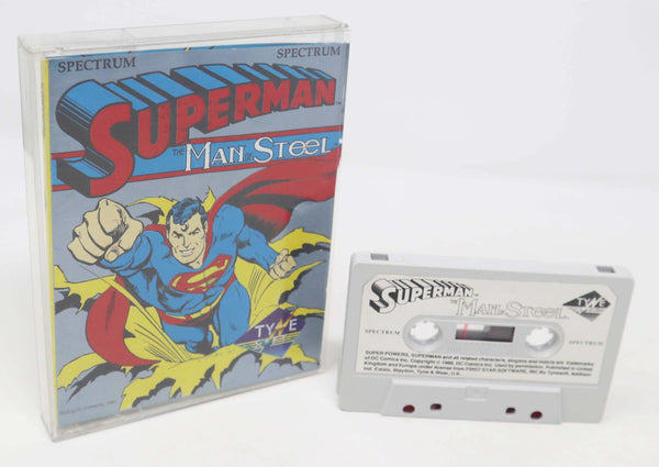 Vintage 1988 80s Spectrum Superman The Man Of Steel Cassette Tape Video Game