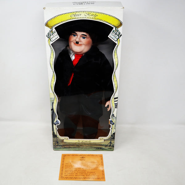 Vintage The Leonardo Collection Stan Laurel & Oliver Hardy Hand Painted Porcelain Dolls Figures Figurines Ornaments Knick Knacks Boxed Rare