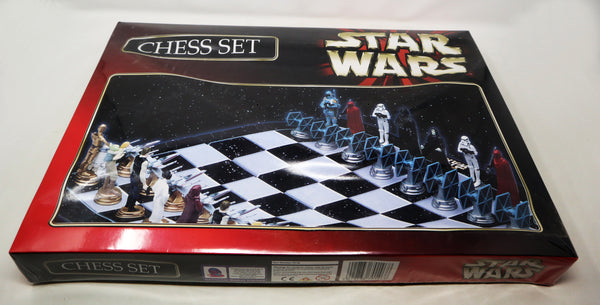 Vintage 1999 90s Character Games Star Wars Chess Collector's 3D Chess Set Game Boxed Sealed Rare