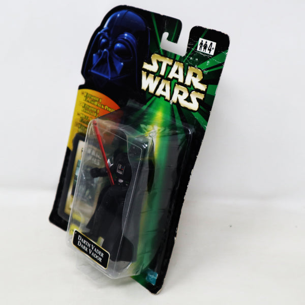 Vintage 1990s Kenner Hasbro Star Wars The Power Of The Force POTF Darth Vader Action Figure + Episode I Flashback Photo Carded MOC Sealed Retro