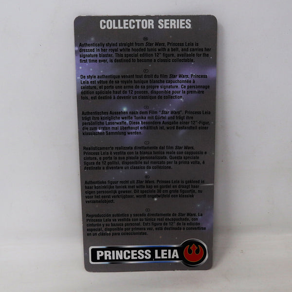 Vintage 1997 90s Hasbro Kenner Star Wars Collector Series Princess Leia Fully Poseable 12" Action Figure Boxed Retro