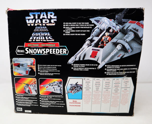 Vintage 1996 90s Kenner Tonka Star Wars The Power Of The Force POTF Electronic Rebel Snowspeeder Vehicle Boxed Working Movie Sounds! Mexico Retro