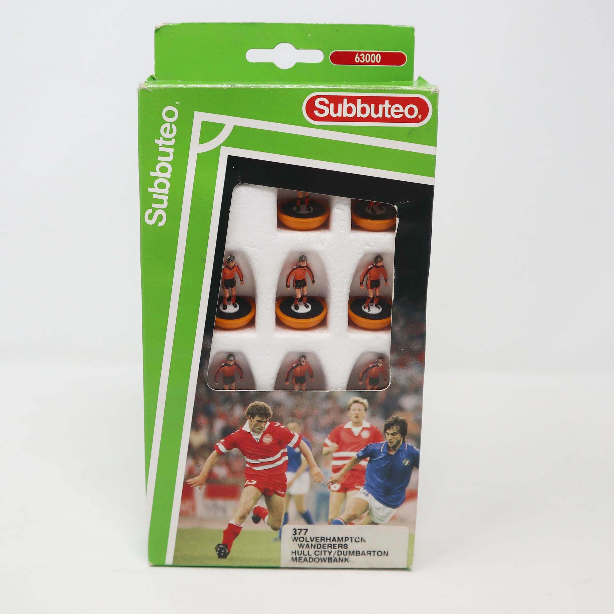 Vintage Subbuteo 63000 The Football Game Table Soccer Players Team Set Wolverhampton Wanderers Hull City / Dumbarton Meadowbank 377 Boxed