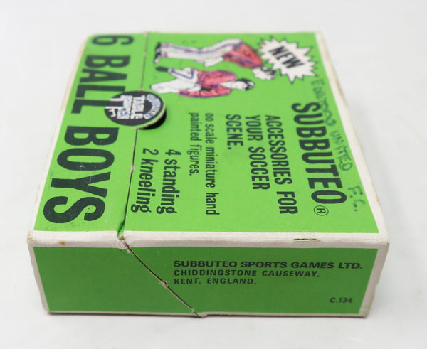 Vintage 1973 70s Subbuteo The Football Game Table Soccer C.134 6 Ball Boys 00 Scale Miniature Hand Painted Figures Accessories Set Boxed Retro