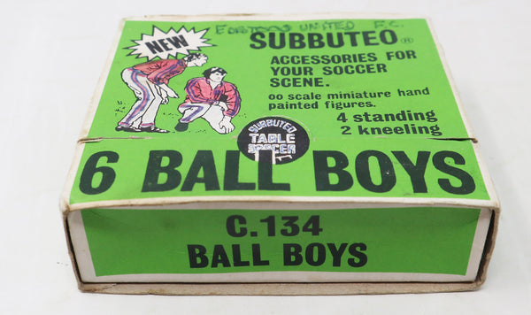 Vintage 1973 70s Subbuteo The Football Game Table Soccer C.134 6 Ball Boys 00 Scale Miniature Hand Painted Figures Accessories Set Boxed Retro