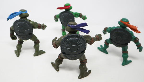 Vintage 2002 Playmates Toys Teenage Mutant Ninja Turtles (TMNT) Lot 4 Action Figures (Donatello, Michaelangelo, Leonardo and Raphael)