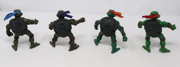 Vintage 2002 Playmates Toys Teenage Mutant Ninja Turtles (TMNT) Lot 4 Action Figures (Donatello, Michaelangelo, Leonardo and Raphael)