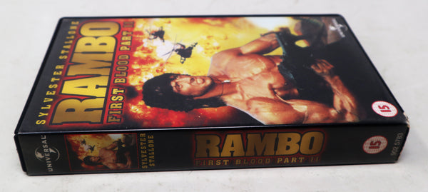Vintage 2001 Universal Pictures Rambo First Blood Part II 2 Pal VHS (Video Home System) Tape Sylvester Stallone