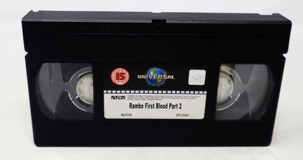Vintage 2001 Universal Pictures Rambo First Blood Part II 2 Pal VHS (Video Home System) Tape Sylvester Stallone