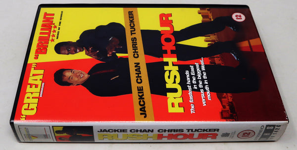 Jackie Chan Chris Tucker Rush Hour VHS Video Home System Tape Rare Big Box Version Rare Blockbuster Video Ex-Rental Martial Arts