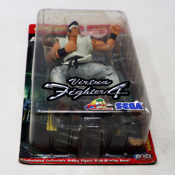 Vintage 2002 JoyRide Studios Sega Virtua Fighter 4 Akira Collectable Action Figure With Display Base MOC Carded Partly Sealed Retro