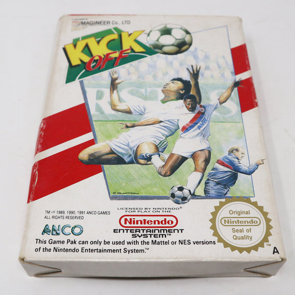 Vintage 1991 90s Nintendo Entertainment System NES Kick Off Football Soccer Sports Video Game Boxed Pal A