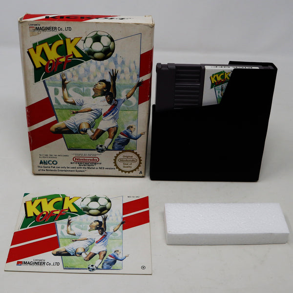 Vintage 1991 90s Nintendo Entertainment System NES Kick Off Football Soccer Sports Video Game Boxed Pal A