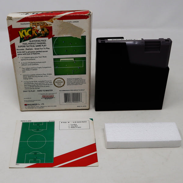Vintage 1991 90s Nintendo Entertainment System NES Kick Off Football Soccer Sports Video Game Boxed Pal A