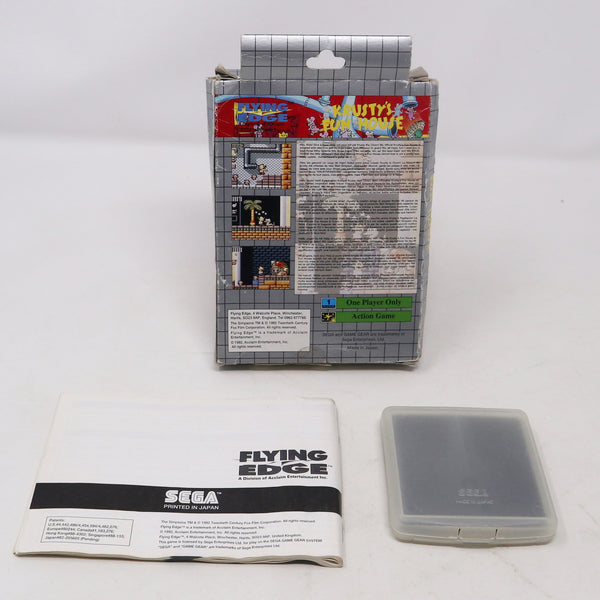 Vintage 1992 90s Sega Game Gear Krusty's Fun House Cartridge Video Game Boxed Pal 1 Player The Simpsons Rare