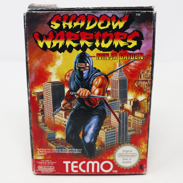 Vintage 1991 90s Nintendo Entertainment System NES Shadow Warriors Ninja Gaiden Battle Fighting Video Game Boxed Pal A
