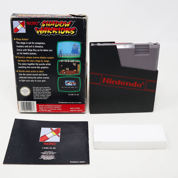 Vintage 1991 90s Nintendo Entertainment System NES Shadow Warriors Ninja Gaiden Battle Fighting Video Game Boxed Pal A